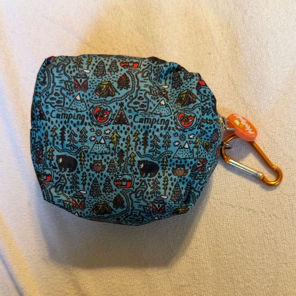 Kids Camping Print Hat with Carabiner